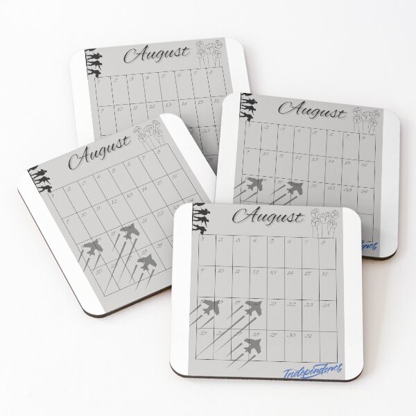 Item preview, August Calendar (Part of 12 part collection on page) designed and sold by AandJCrafts.