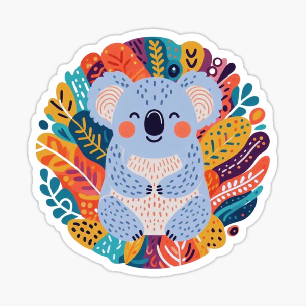 Premium Photo  There is a koala bear with a colorful background and splats  generative ai