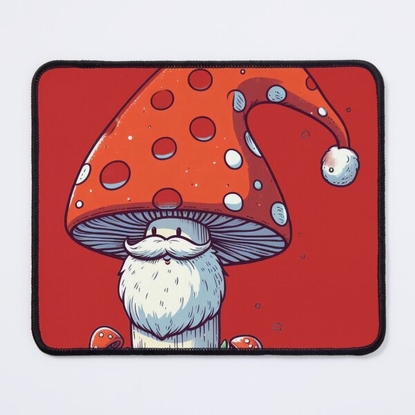 Item preview, Christmas Mushroom with Santa Hat Christmas Santa Claus Funny Cute Christmas Art Nature| Merry Christmas! designed and sold by FestivePalette.