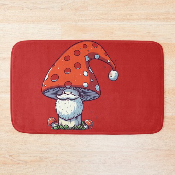 Item preview, Christmas Mushroom with Santa Hat Christmas Santa Claus Funny Cute Christmas Art Nature| Merry Christmas! designed and sold by FestivePalette.