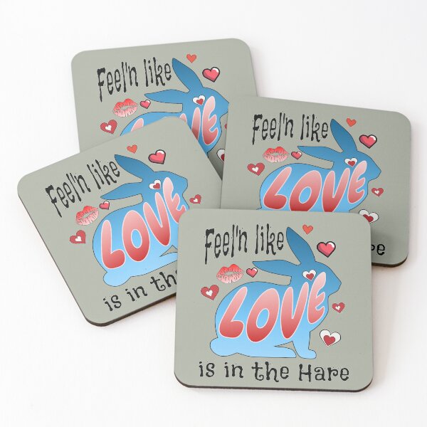 Item preview, Feel'n like Love is in the Hare, Black letters designed and sold by AychtuoImages.