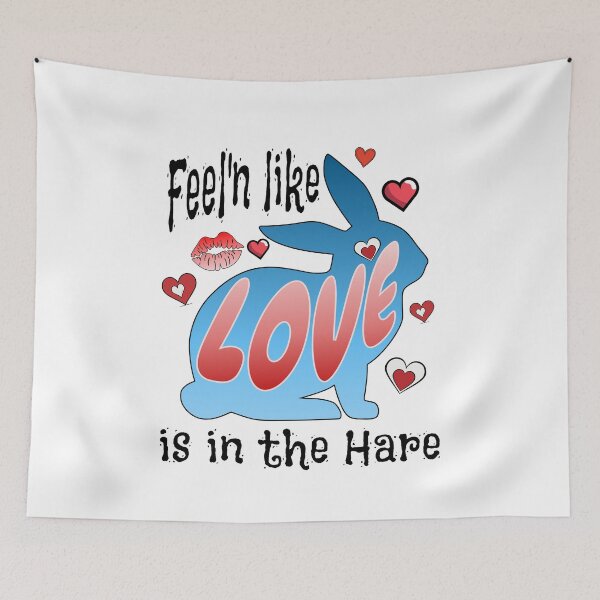 Item preview, Feel'n like Love is in the Hare, Black letters designed and sold by AychtuoImages.