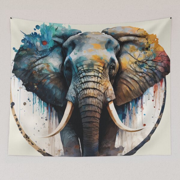 Item preview, An Elephant in Natural Earth Tones - Animals in Vibrant Color designed and sold by GVRDesign.