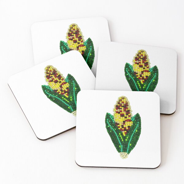 Item preview, Cute Corn Beaded Sticker designed and sold by TecaBeads.