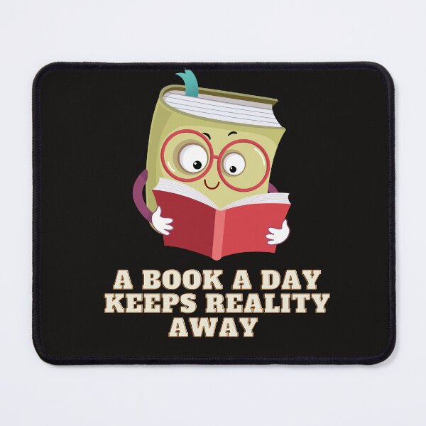 Item preview, Funny A Book a Day Keeps Reality Away classic designed and sold by red-Sky-shop.