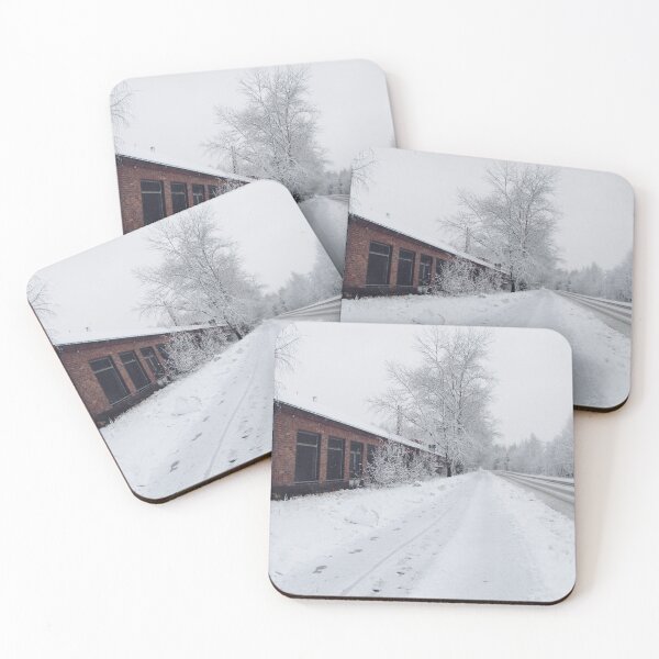 Item preview, Empty road with footprints on snow designed and sold by riku05830.