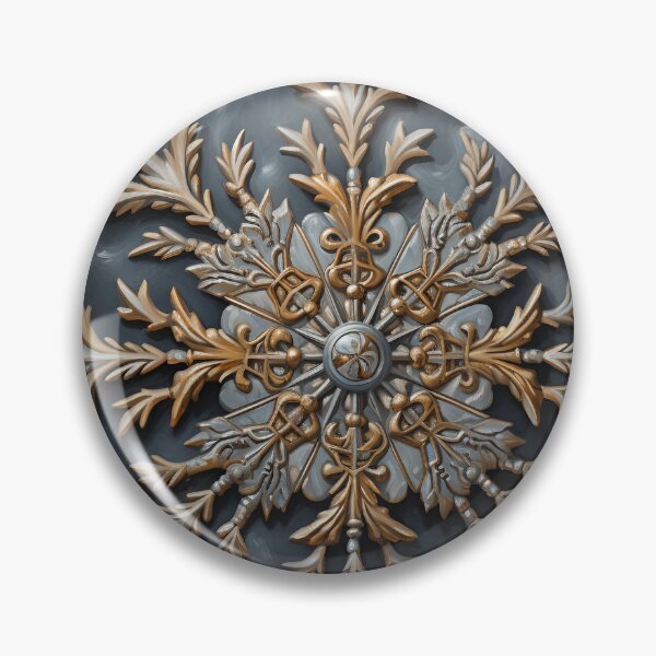 Item preview, Antique oil painting of a snowflake designed and sold by dcrc.