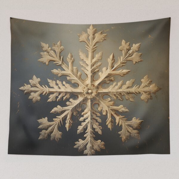 Item preview, Antique oil painting of a snowflake designed and sold by dcrc.