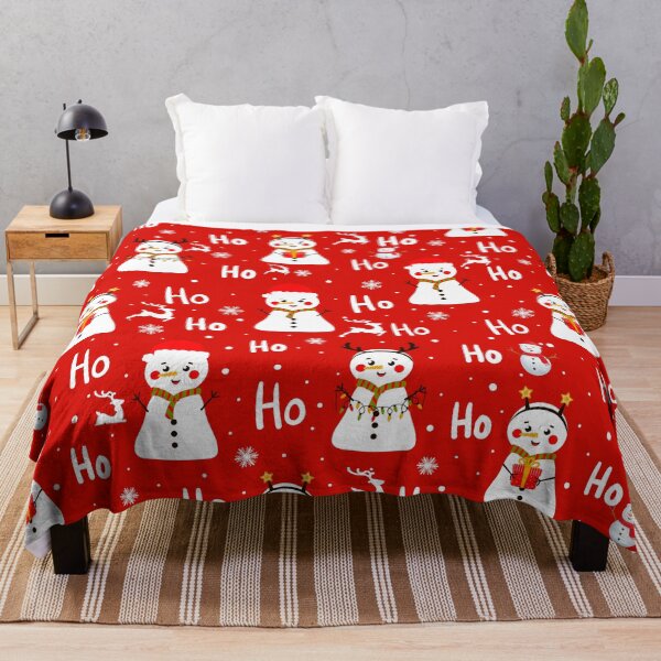 Item preview, Ho Ho Ho Snowman and Reindeer Print designed and sold by WillowandTees.