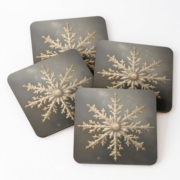 Item preview, Antique oil painting of a snowflake designed and sold by dcrc.
