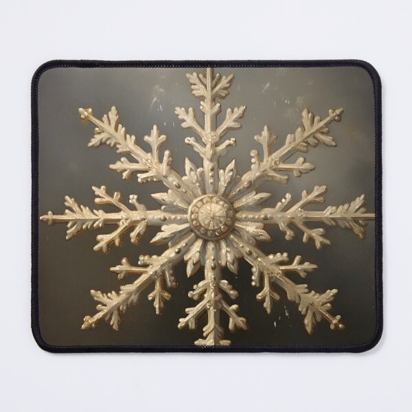 Item preview, Antique oil painting of a snowflake designed and sold by dcrc.
