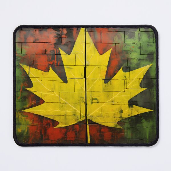 Item preview, Fall Canvas- Art Brut Influences in the Vibrant Tale of a Punk Maple Leaf designed and sold by OlfactoART Studio.