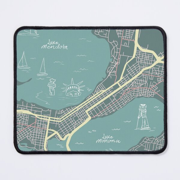 Item preview, map of madison, wisconsin designed and sold by sandpiperdesigns.