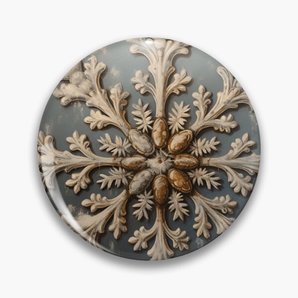 Item preview, antique oil painting of a snowflake designed and sold by dcrc.