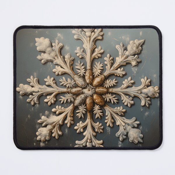 Item preview, antique oil painting of a snowflake designed and sold by dcrc.
