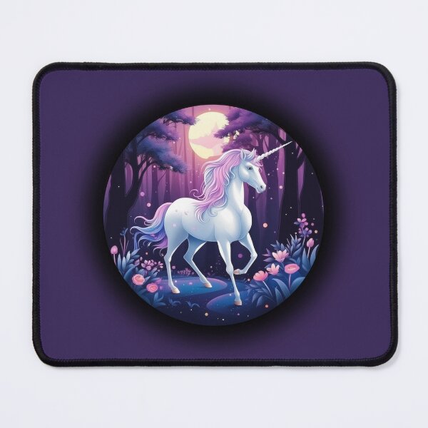 Item preview, Magic unicorn in dark forest designed and sold by ME-World.