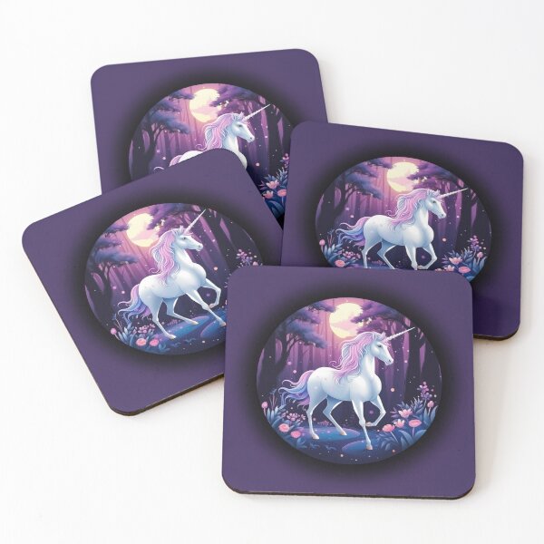 Item preview, Magic unicorn in dark forest designed and sold by ME-World.