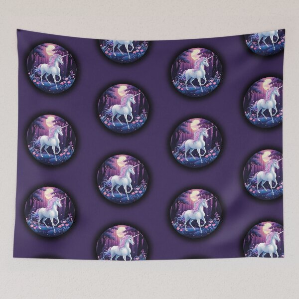 Item preview, Magic unicorn in dark forest designed and sold by ME-World.