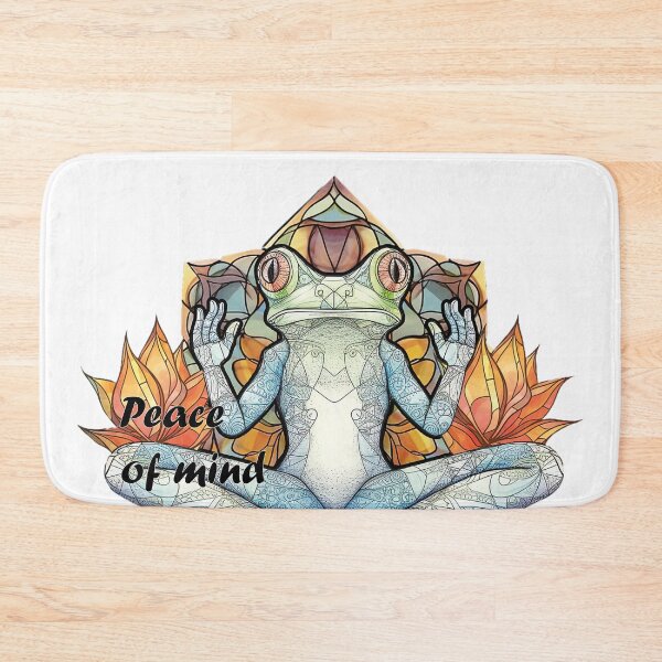 Item preview, Meditating frog, peace of mind designed and sold by LuckyFamily.