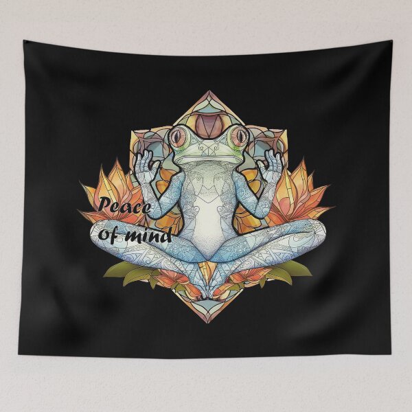 Item preview, Meditating frog, peace of mind designed and sold by LuckyFamily.