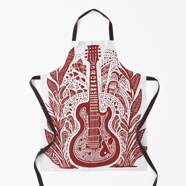 Item preview, Intricate Guitar and Leaf Design - Blood Red designed and sold by SW-Graphics.