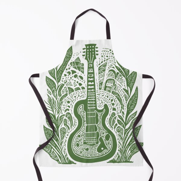 Item preview, Intricate Guitar and Leaf Design - Moss Green designed and sold by SW-Graphics.