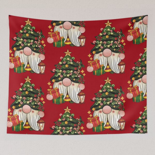 Aperçu de l'œuvre Gnome, Gnomes, Tee Gnome de Noël mignon, Tee de Noël, Tee Gnome, Tee Joyeux Noël, Tee Gnome de Noël créée et vendue par LunaNovaArtShop.