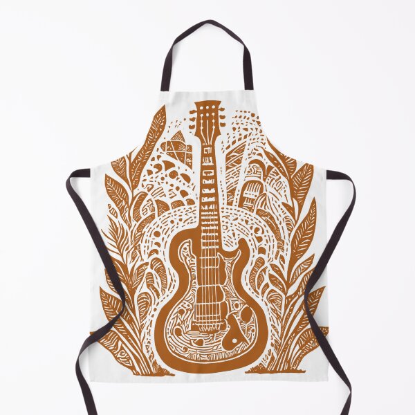 Item preview, Intricate Guitar and Leaf Design - Russet Orange designed and sold by SW-Graphics.