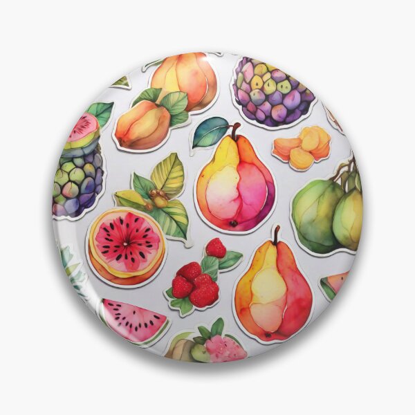 Item preview, Colorful collection of pastel colored assorted juicy fruit stickers designed and sold by stevanovicigor.