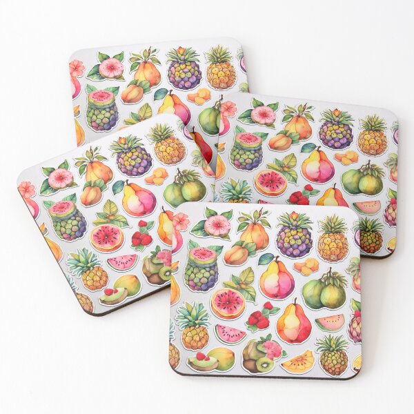 Item preview, Colorful collection of pastel colored assorted juicy fruit stickers designed and sold by stevanovicigor.
