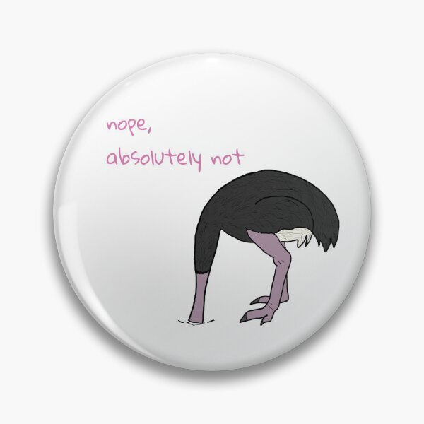 Item preview, Ostrich Nope designed and sold by UnderbiteShop.