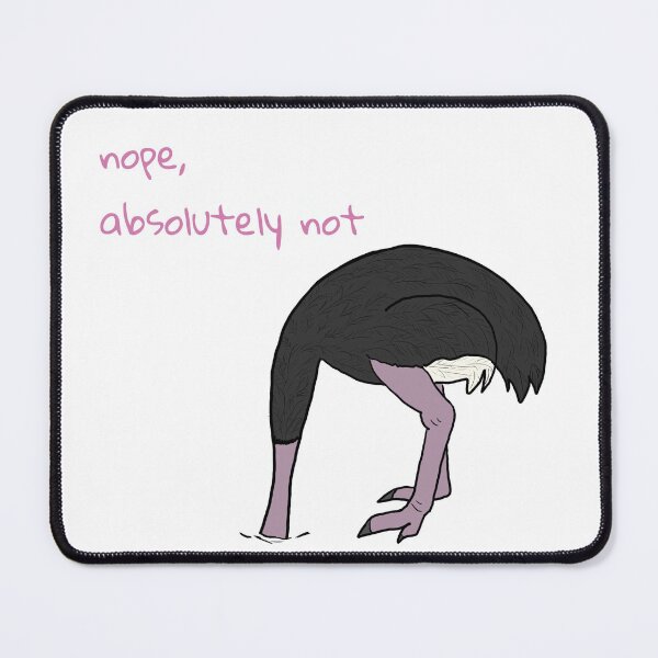 Item preview, Ostrich Nope designed and sold by UnderbiteShop.