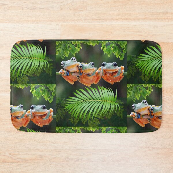 Item preview, Cute Trio Of Forest Tree Frogs With Leaves Design designed and sold by EarthArtDesigns.
