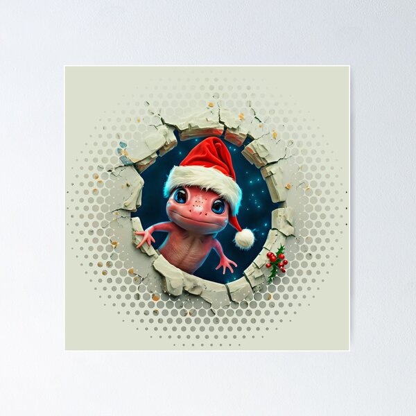Item preview, Meet the Cutest Axolotl in Town: Santa's Little Helper designed and sold by H Jonas.