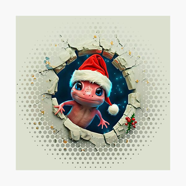 Item preview, Meet the Cutest Axolotl in Town: Santa's Little Helper designed and sold by H Jonas.