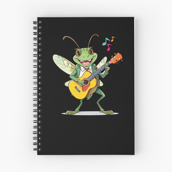 Item preview, Playful Grasshopper Guitarist - Cute Cartoon Insect Playing Guitar T-Shirt designed and sold by styleonestaa.