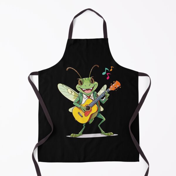 Item preview, Playful Grasshopper Guitarist - Cute Cartoon Insect Playing Guitar T-Shirt designed and sold by styleonestaa.