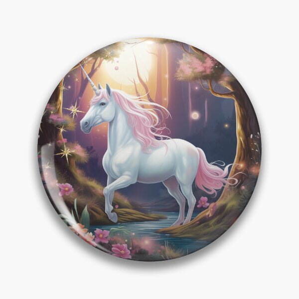 Item preview, Magic unicorn in fantasy forest designed and sold by ME-World.