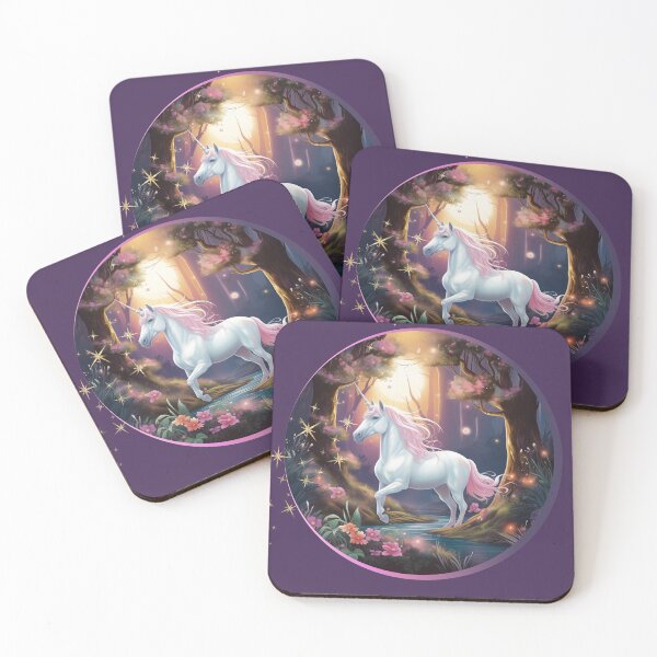 Item preview, Magic unicorn in fantasy forest designed and sold by ME-World.