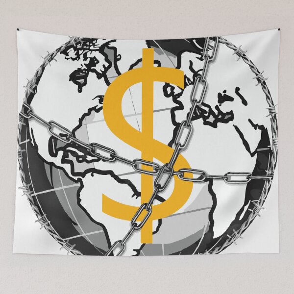 Item preview, Money Unlocks the World Yellow designed and sold by WageSlavery.