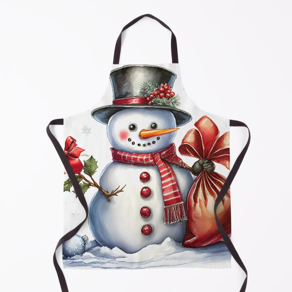 Item preview, christmas snowman with top hat and bag of gifts designed and sold by emaotx.