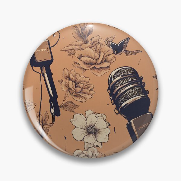 Item preview, Microphone Flower print designed and sold by DrawingConcl.