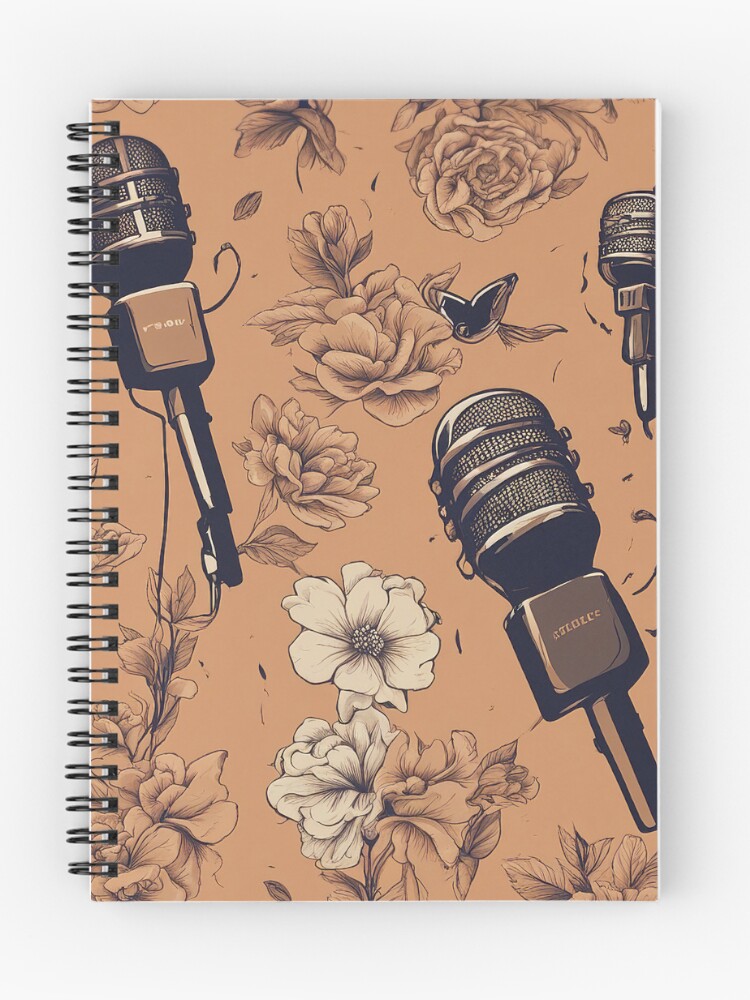 Thumbnail 1 of 3, Journal, Microphone Flower print designed and sold by DrawingConcl.
