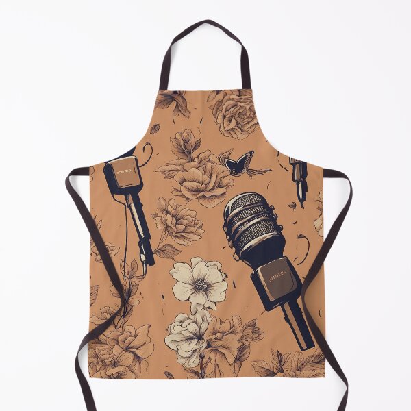 Aperçu de l'œuvre Microphone imprimé fleur créée et vendue par DrawingConcl.