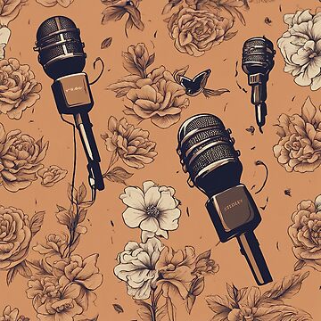 Artwork thumbnail, Microphone Flower print by DrawingConcl