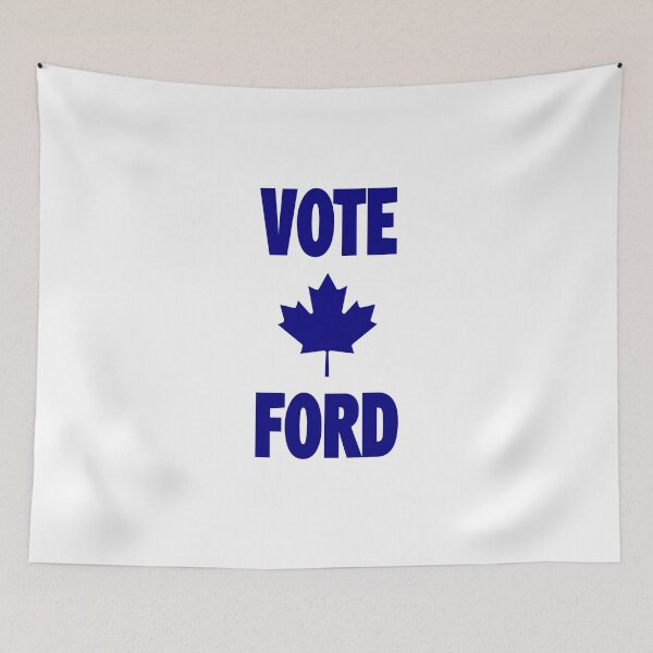 Item preview, Vote Doug Ford Election Ontario Canada Blue Maple Leaf Color designed and sold by TinyStarCanada.