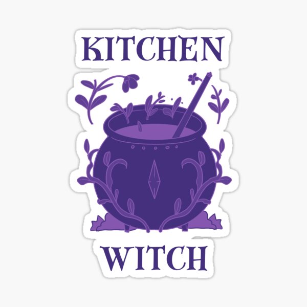 Item preview, Kitchen Witch Purple Cauldron designed and sold by CloudInABucket.