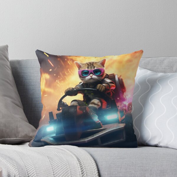 Item preview, The cat running with the motorcycle of the future  designed and sold by Cris888.