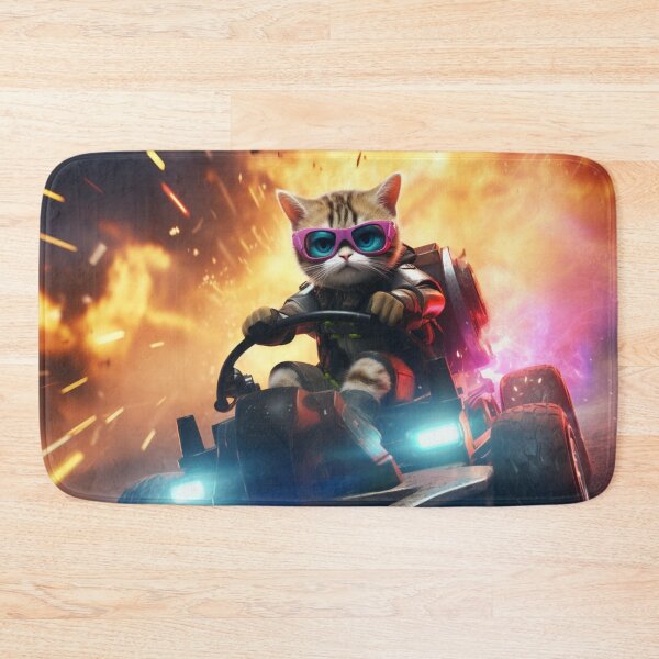 Item preview, The cat running with the motorcycle of the future  designed and sold by Cris888.