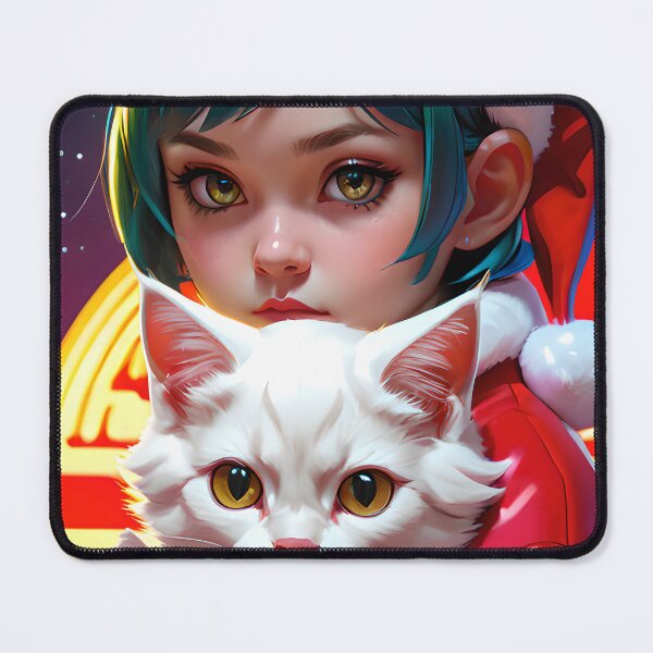 Item preview, Ms. Christmas and her snowy cat Santa claws designed and sold by Awesome Things.